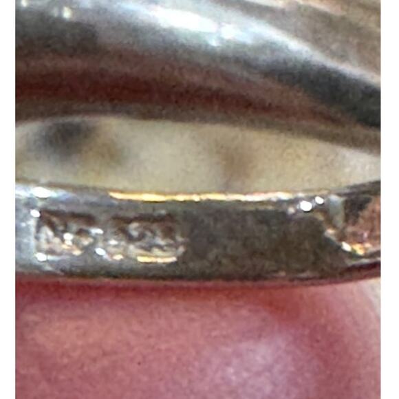 Vintage Sterling Silver 925 Moonstone Snail Ring 7 - Picture 3 of 5